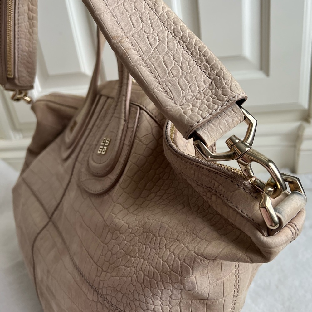 Authentic Givenchy Nightingale Croc Embossed Nubu… - image 5